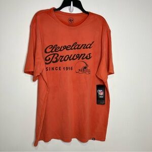NFL ‘47 brand Cleveland browns football t-shirt orange new with tags men size 2X